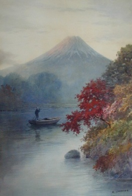 Mount Fuji by Hiroshi Yoshida c. 1920